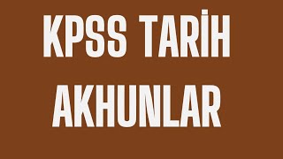 26KPSS TARİH 2026  Akhunlar Eftalitler 8GÜN tarih kpss [upl. by Enelegna]