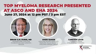 Top Myeloma Research Presented at ASCO amp EHA 2024 [upl. by Eidoc]