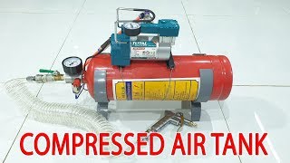 Build 12Volt Compressed Air Tank using Old Fire Extinguisher [upl. by Maltzman]