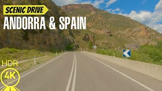 4K HDR Driving through Andorra and Spain  Scenic Drive from Arinsal to Barcelona [upl. by Eluk]