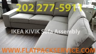 IKEA KIVIK Sofa assembly Specialist in Washington DC ✪ VA ✪ FLATPACKSERVICECOM ✪ 301 9717219 YELP [upl. by Flip]