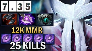 Faceless Void Dota 2 735 Gameplay with 25 Kills and Mjolnir [upl. by Kra]