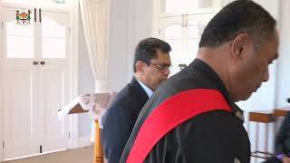 Fiji’s President officiates at the swearingin ceremony for Honourable Mr Justice Mohamed Azhar [upl. by Terrill]