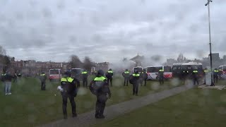 Coronaprotest Amsterdam ME veegt met behulp van waterkanon Museumplein schoon zondag 28 maart 2021 [upl. by Suki]