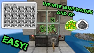 SIMPLE 121 CREEPER FARM TUTORIAL in Minecraft Bedrock MCPEXboxPSSwitchPC [upl. by Ingalls510]