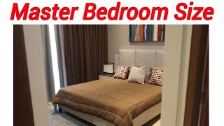 Master Bedroom size  Bedroom size  Master bedroom size with attached bathroom [upl. by Teodoor]