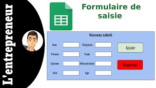 Créer un formulaire de saisie avec Google Sheets [upl. by Lleira186]