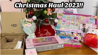 Christmas Haul 2023 🎄💗 Gaming Keyboard Mini Verse Ugg’s Fidget Toy’s Makeup etc [upl. by Eelhsa]