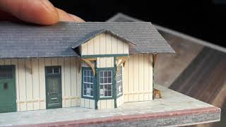 N Scale 1160 Model Railroad Building  Cardstock Paper Kit  CustomZscales [upl. by Felice182]