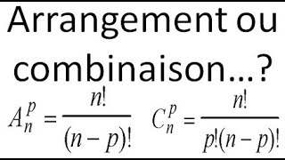 combinaison arrangement probabilité combination arrangement probability [upl. by Ennyletak]