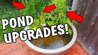 DIY Pond UPGRADES  Deck Pond Update 1 [upl. by Neelrak]