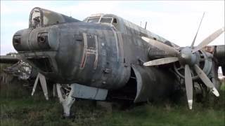 Derelict Shackleton at Long Marston Airfield Engine run Coventry [upl. by Rimahs72]