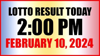 Lotto Result Today 2pm February 10 2024 Swertres Ez2 Pcso [upl. by Cilo343]