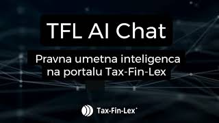 TFL AI Chat  prvi pravni chat v Sloveniji [upl. by Hughmanick]