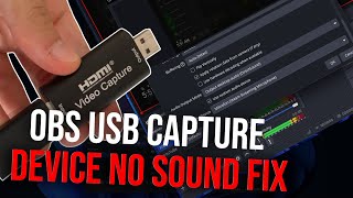 OBS USB Capture Device No Sound Fix 2024  no sound Capture Card OBS Studio [upl. by Farra]