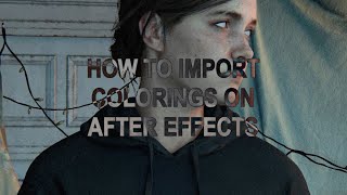 how to import colorings onto after effects mac [upl. by Vale]