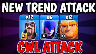 Th13 Mass Witch  Th13 Zap Witch Attack  Th13 Attack Strategy  Th13 Golem Attack  Cwl Attack [upl. by Norred]