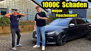 Alkoholisierter YouTuber Hagen wirft Flasche auf meinen Audi RS6 [upl. by Rame898]