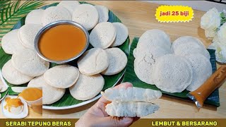 RESEP SERABI TEPUNG BERAS ‼️LEMBUT amp BERSARANG ide jualan [upl. by Akehsal]