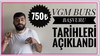 VGM BURS BAŞVURU TARİHİ AÇIKLANDI  VGM ORTAÖĞRETİM BURSU VGM YÜKSEKÖĞRETİM BURSU [upl. by Brasca]