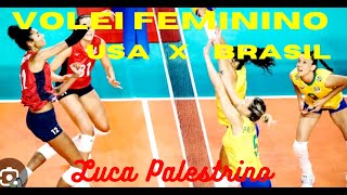 Vôlei Feminino USA x Brasil [upl. by Anselma]