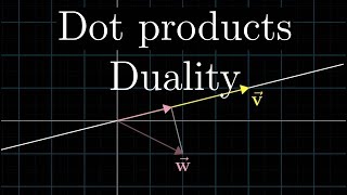 Dot products and duality  Chapter 9 Essence of linear algebra [upl. by Cooperman]