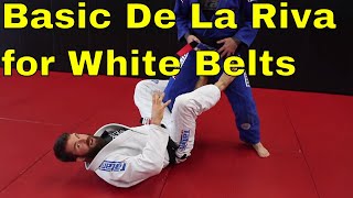 Basic De La Riva Sweep for White Belts with Position Details [upl. by Kerad986]