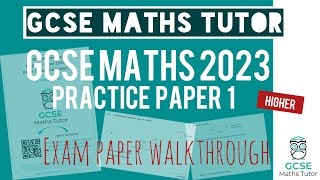 GCSE Maths Predicted Paper 1 Friday 19th May 2023  Higher  Exam Walkthrough  Edexcel AQA [upl. by Lumpkin]