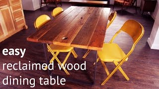 How to make an easy reclaimed wood dining table [upl. by Jobyna]