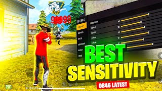 BEST SENSITIVITY FOR FREE FIRE  NEW HEADSHOT SETTINGS OB46  GARENA FREE FIRE SENSITIVITY 2024 [upl. by Shanna868]