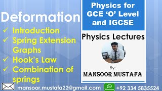 Deformation  O level Physics5054  IGCSE Physics0625 [upl. by Duggan]