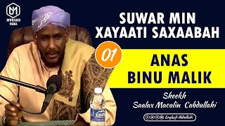 ANAS BINU MALIK  SUWAR MIN XAYAATI SAXAABA  SHEEKH SAALAX [upl. by Elockin307]