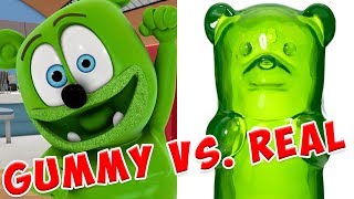 GUMMY vs REAL FOOD  Gummy Bear Show MANIA  The Gummy Bear Song [upl. by Seraphina]