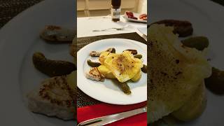 Best food in Switzerland Raclette cheese raclette food switzerland shorts [upl. by Tacita]