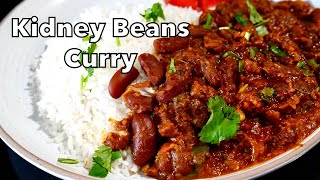 HEALTHY RED KIDNEY BEAN CURRY VEGAN  RAJMA MASALA  राजमा मसाला [upl. by Cammi]