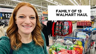 FAMILY OF 13 WALMART HAUL [upl. by Leiad216]