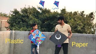 Kite flying  kite fighting  plastic vs paper kite compilation [upl. by Johnson762]