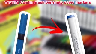 How to Turn Camlin Brush Pens into Copic Markers  Alcohol Based ⚡🔥 [upl. by Onyx]