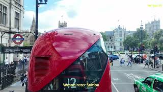 Best London Tour Upper Deck View on Bus route 453 from REGENT STREET to DEPTFORD STATION [upl. by Eal992]