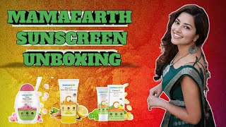 mamaearth sunscreen unboxing  why to use sunscreen 🌞mamaearthindia1509 [upl. by Arber690]