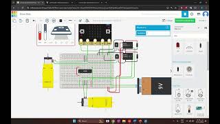 Control de motores en Tinkercad con Microbit tutorial básico [upl. by Hawley985]