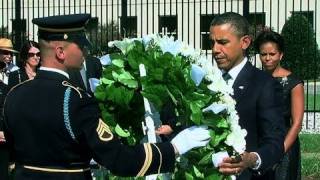 President Obama Attends 911 Memorial Service at the Pentagon [upl. by Ecinna]