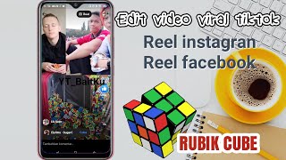 Cara membuat reels video rubik cube keren reels instagram reels facebook viral tiktok [upl. by Vinn937]