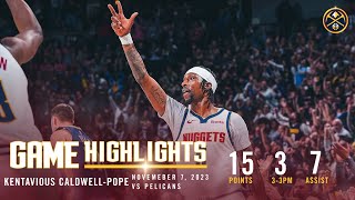 Kentavious CaldwellPope Full Game Highlights  11723 [upl. by Ednil569]