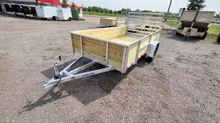 SILVER OX 6X12 HIGH WOOD SIDE ALUMINUM UTILITY TRAILER  AAA TRAILER  HOWELL MI [upl. by Leoy]