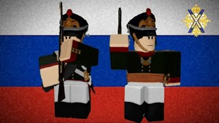 How to make Napoleonic wars Russian Preobazhensky regiment uniformRoblox avatar tutorial REDUX [upl. by Rexana]