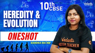 Heredity amp Evolution  One Shot  CBSE Class 10 Biology  Sandra Maam [upl. by Alliuqahs]