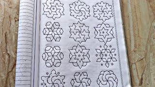 7×4 புள்ளி கோலங்கள் Easy dot kolam designs for beginners Easy rangoli Easy Dot kolam muggulu [upl. by Elleirol]