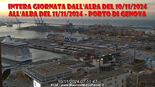 138 10112024 Vita al Porto di Genova Italy in 240x  Timelapse di 24 Ore [upl. by Ahsieat]