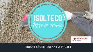 Mise en œuvre de lenduit ITE à projeter ISOLTECO  EDILTECO France [upl. by Htims530]